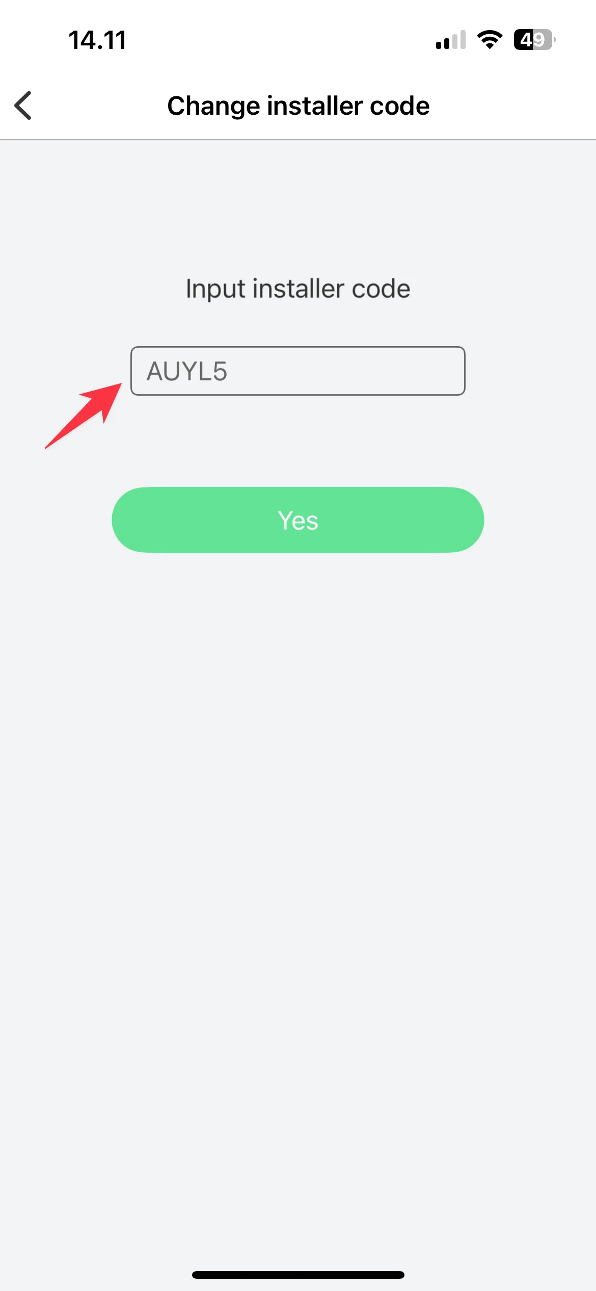 Sådan skifter du Installer ID i ShinePhone appen step 4